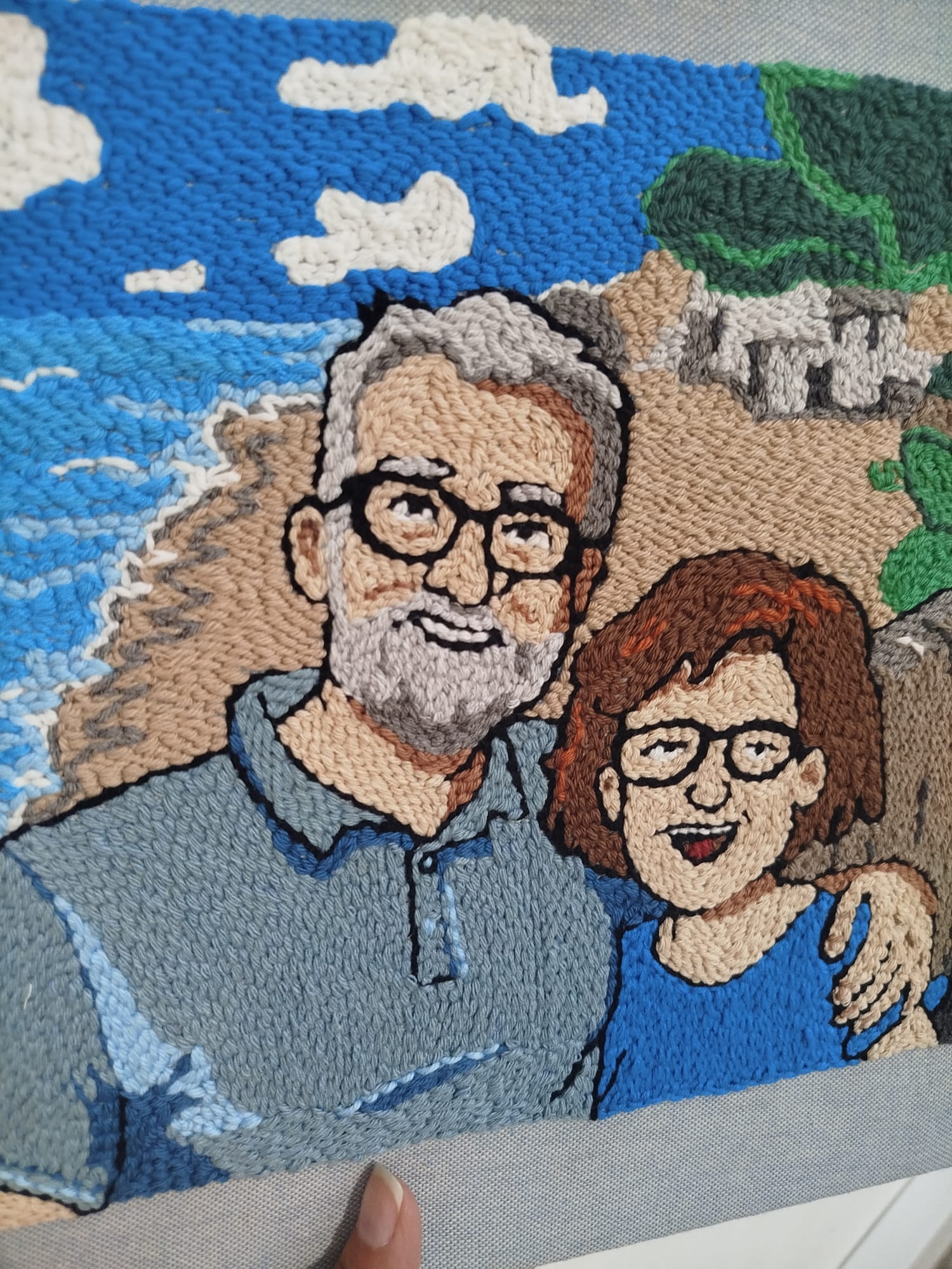 Retrato bordado - Quadro